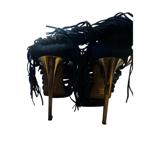 HERVE LEGER FABIA FRINGE SANDALS SIZE 39 - Picture 5 of 9